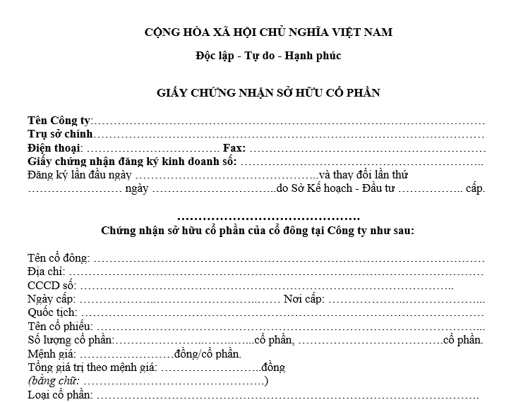 Mẫu giấy chứng nhận sở hữu cổ phần mới nhất 2025 https://tuvandoanhnghiep.com.vn/wp-content/uploads/2025/10/mau-giay-chung-nhan-so-huu-co-phan.doc